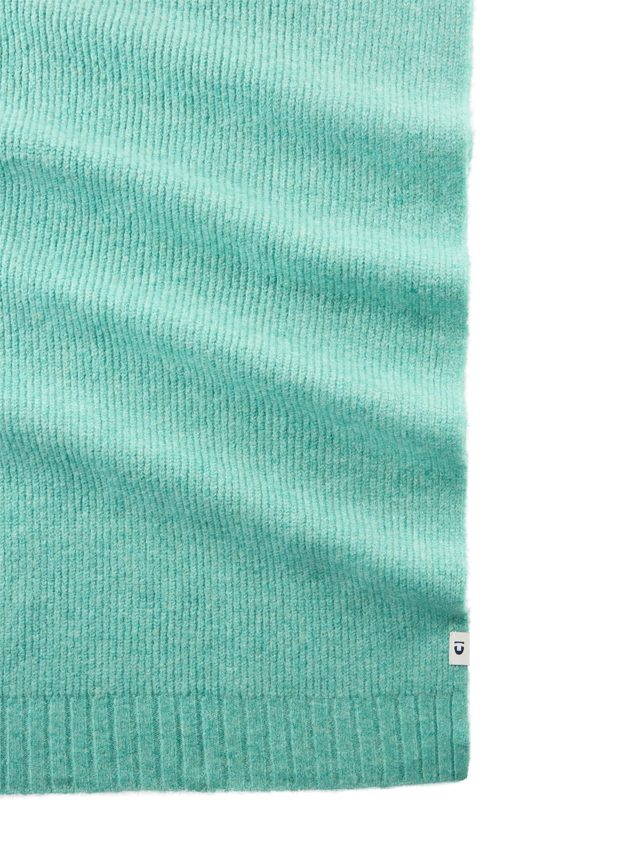TOM TAILOR Denim Strickschal 1 Stk. tlg. unifarben mit Aufnäher