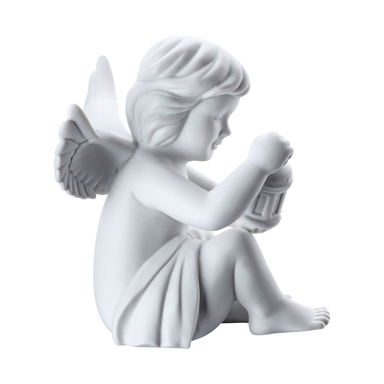 Angels Weiss matt Engel mit Laterne