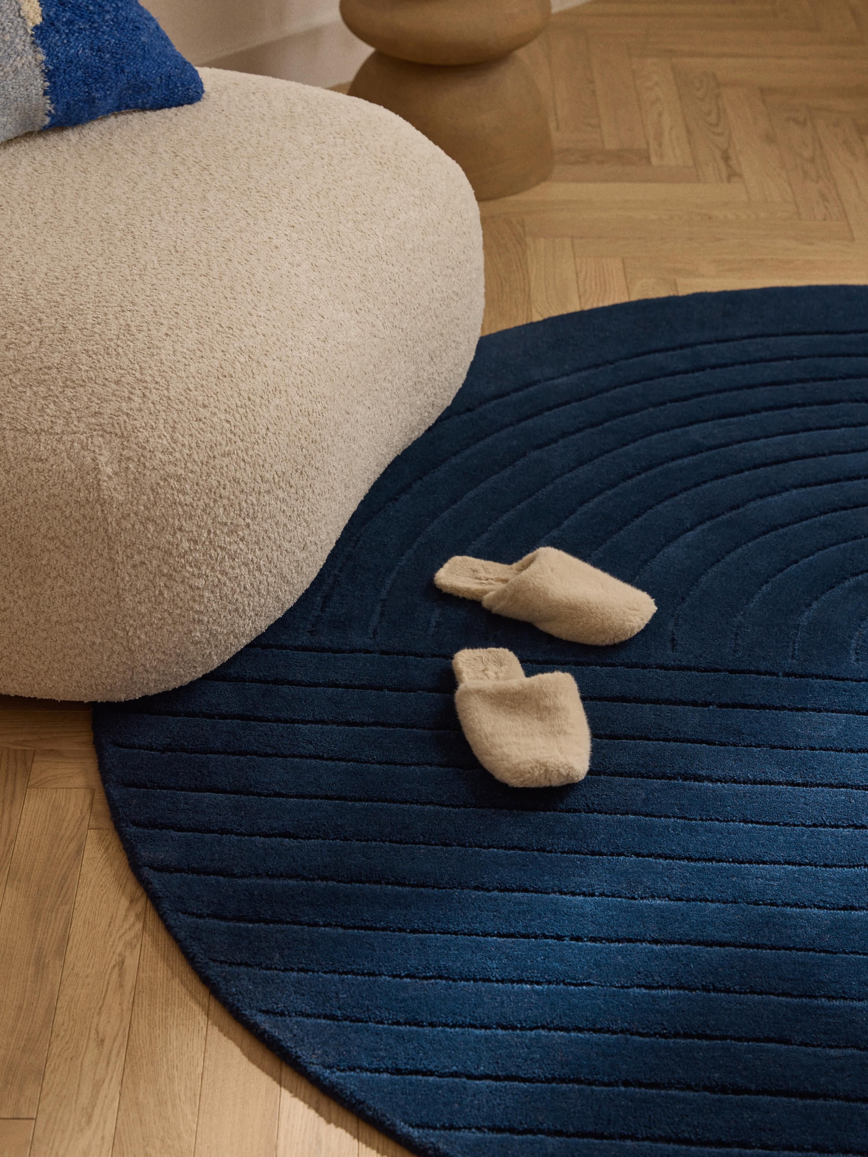 Rond wollen vloerkleed Mason, handgetuft