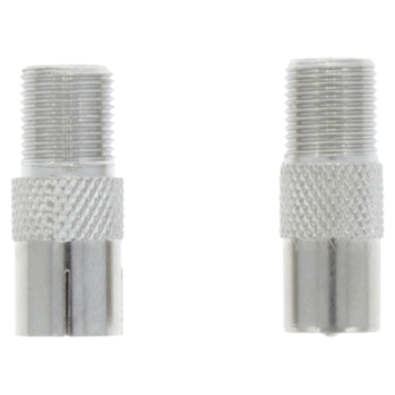 Q-Link coax adapter 1MA/FCON 1FEM/FCON buitendraad