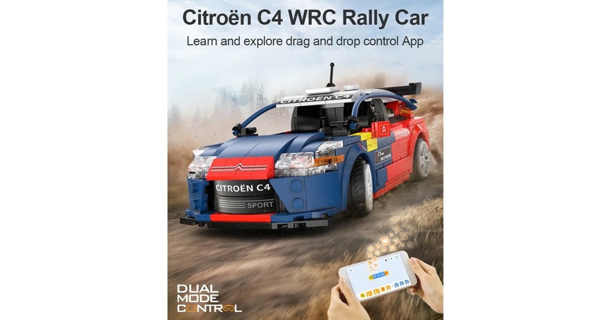 CaDASports Car - Citroen C4 WRC Constructiespeelgoed  (C51078W, schaal 1:20, Dual Mode control)