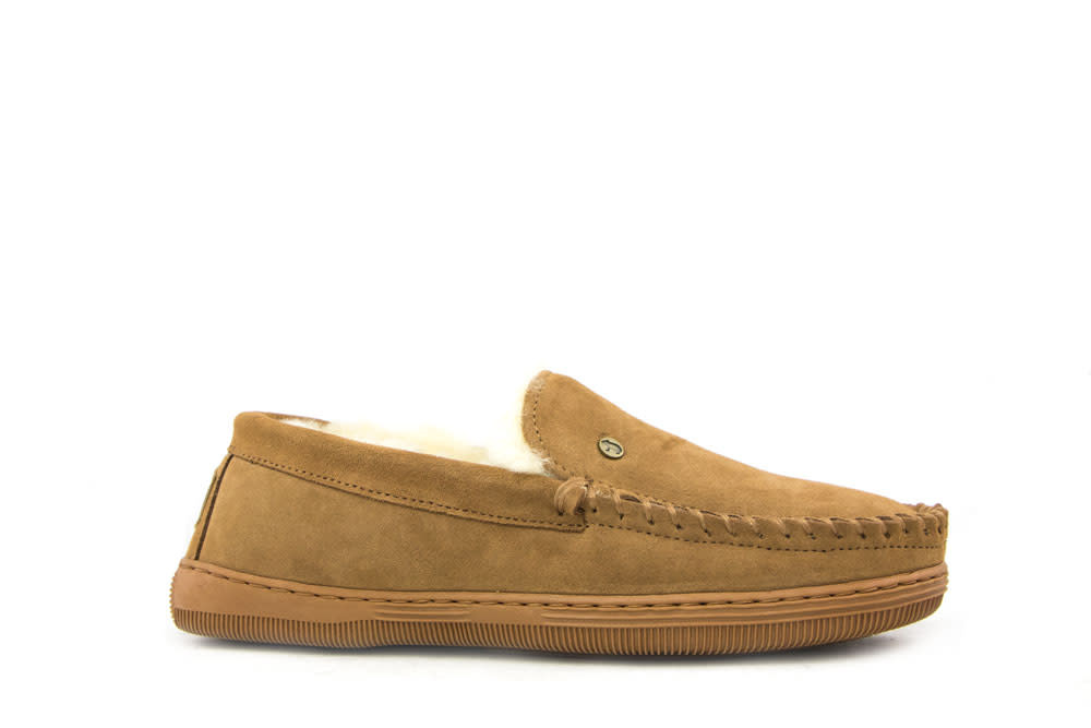 Warmbat Pantoffels Grizzly Cognac Suede