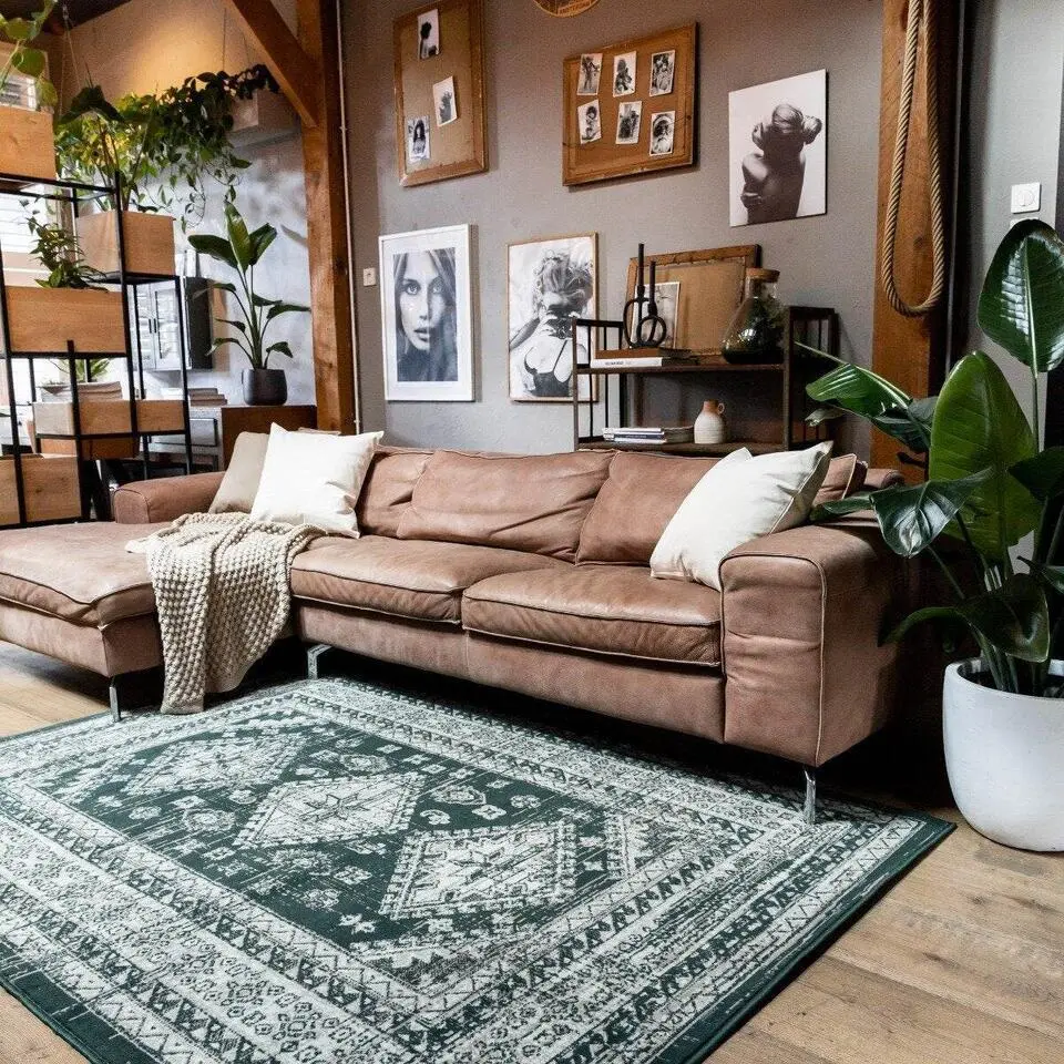 Interieur05 Vintage Vloerkleed Aila Groen - 330 x 240 cm