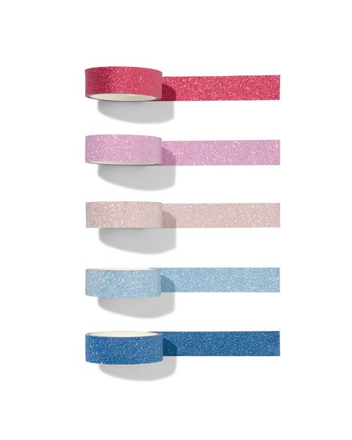 5 washi tapes à paillettes