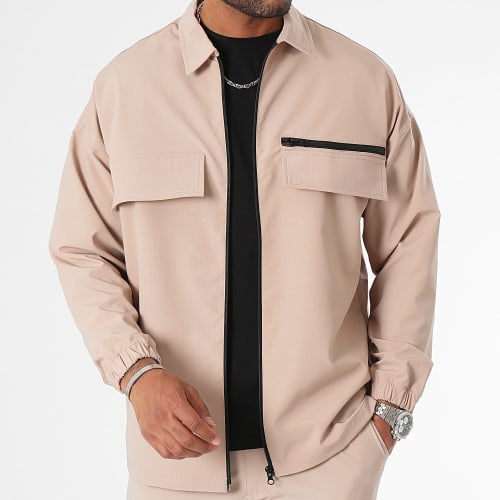 Veste Zippée Avec Poches 0282 Beige