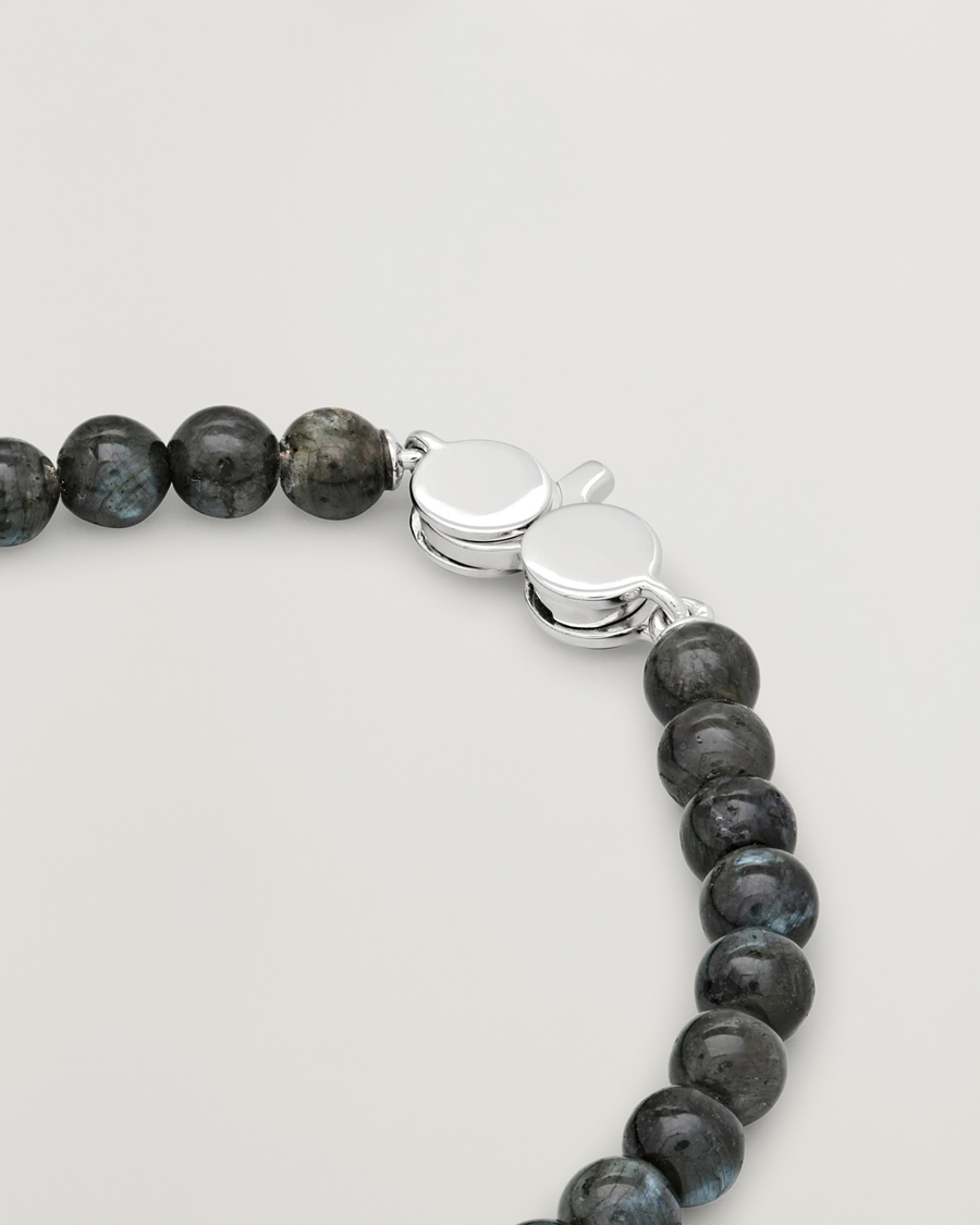 Tom Wood Cove Bracelet Slim Black Larvikite