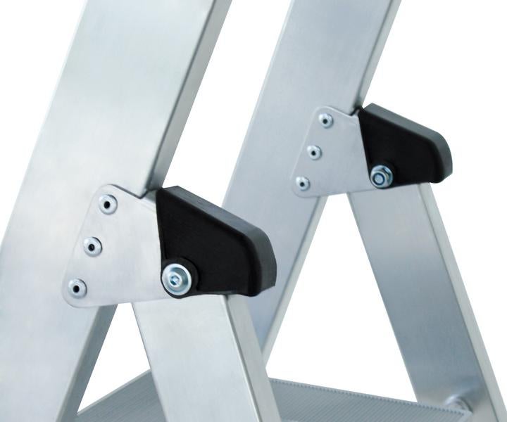 MUNK Aluminium Trapladder met Wielen en Handvat, 10 Treden