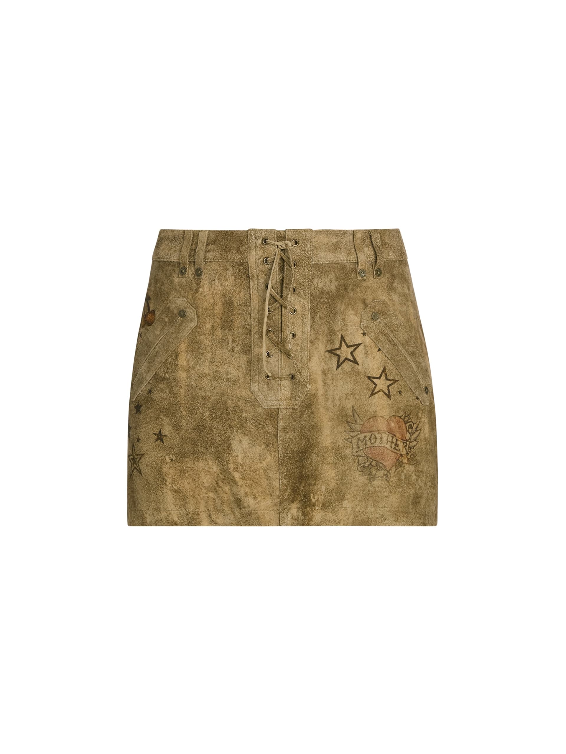 saia de camurça estampada
