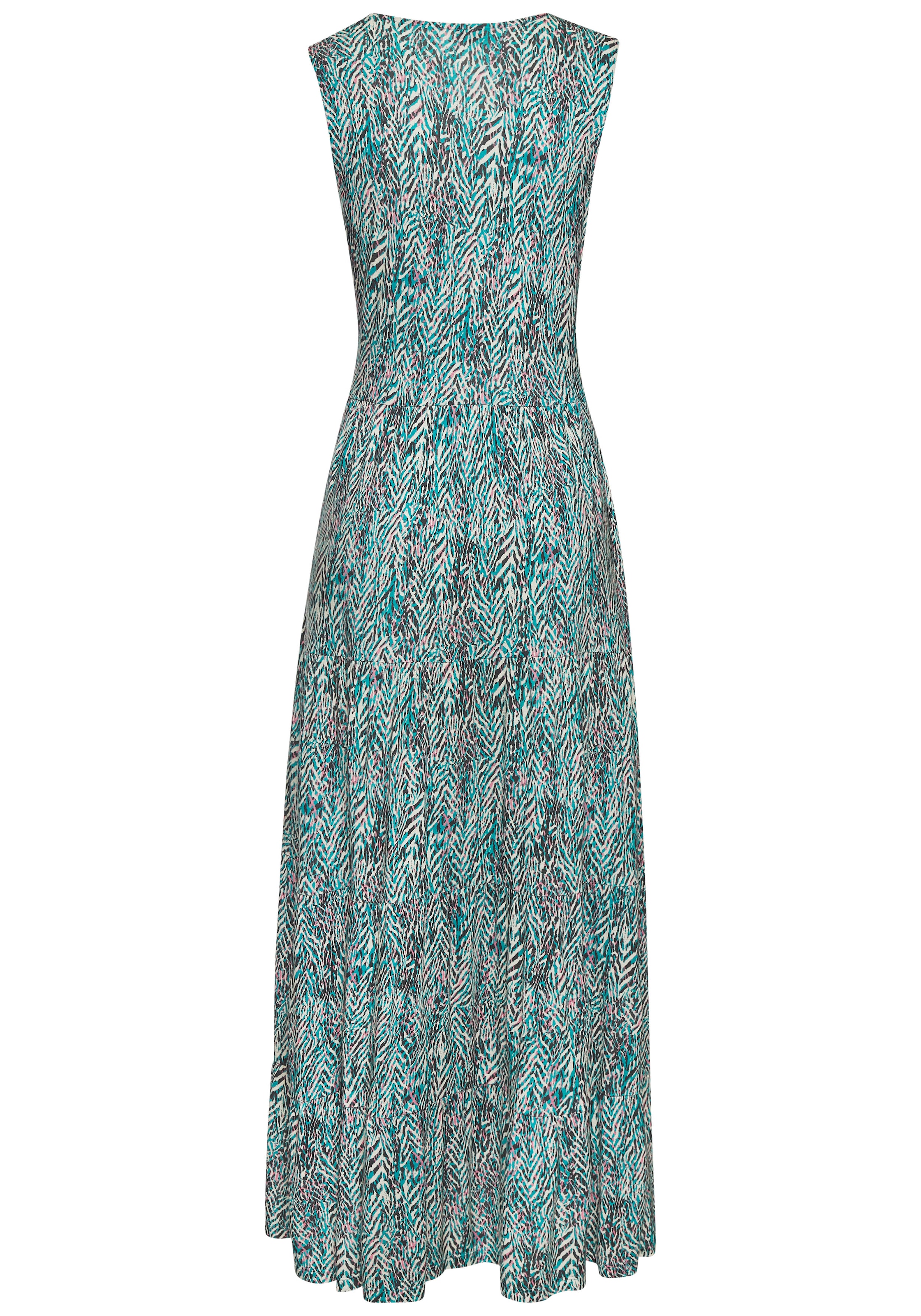 Vivance Maxikleid mit Alloverdruck, langes Sommerkleid aus Jersey, casual