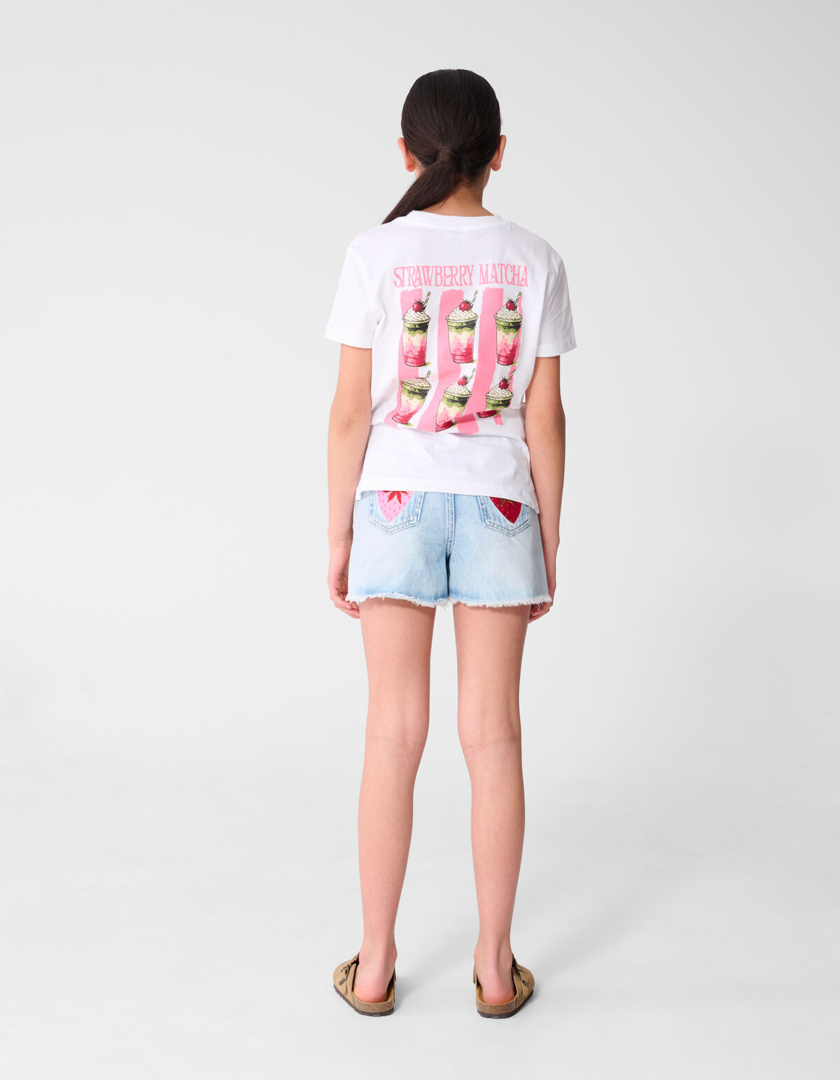 Matcha Artwork T-shirt Wit