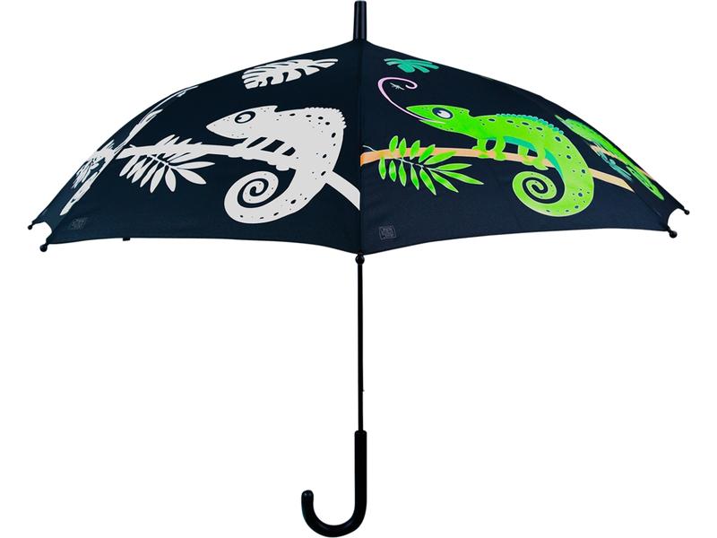 Esschert Design Schirm Chamäleon Mehrfarbig Kinder-Regenschirm mit Farbwechsel