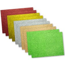Carton pailleté, 250 x 350 m, assorti en 5 couleurs