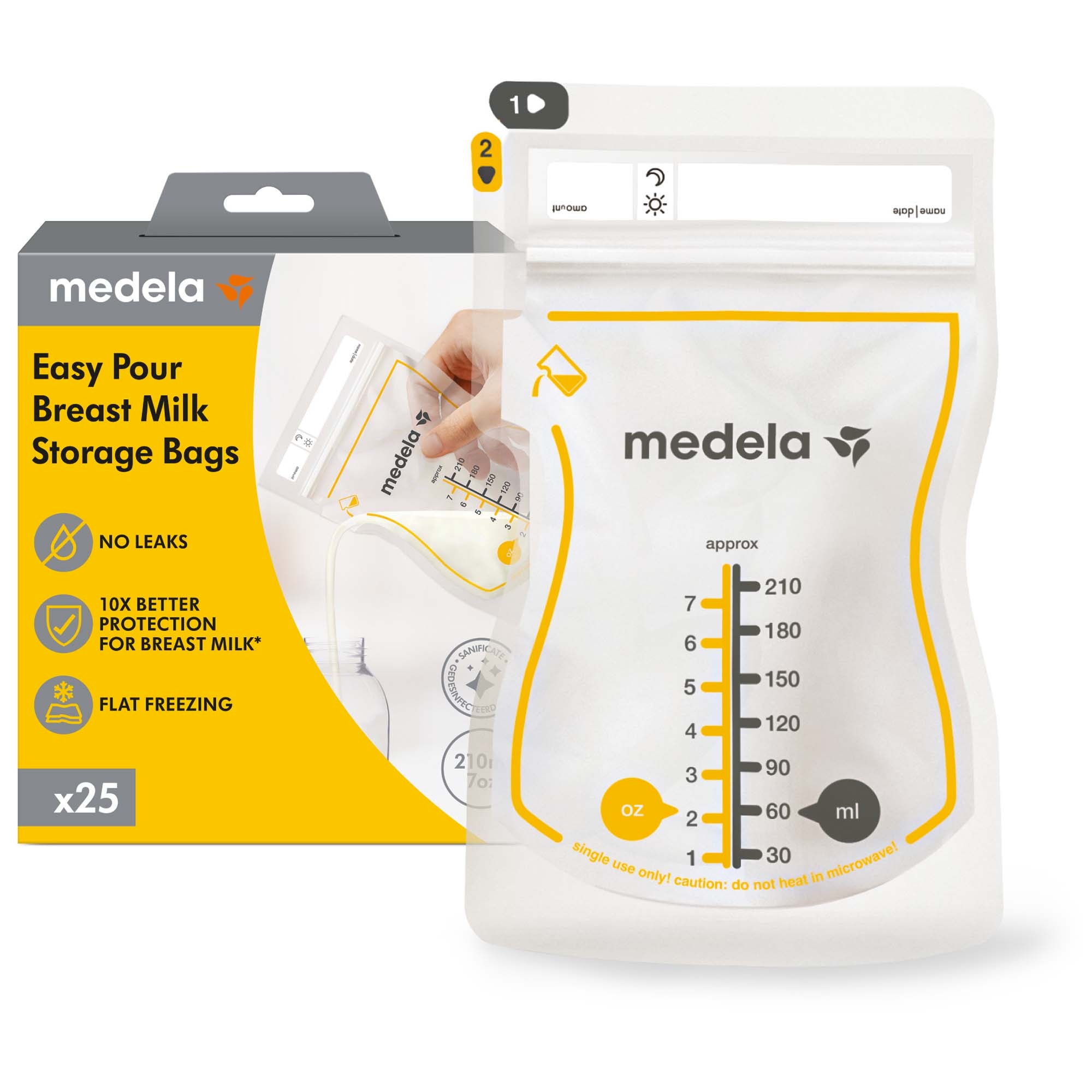 Medela Moedermelkbewaarzakjes 210 ml - 25 stuks