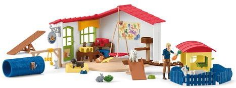 Schleich - Farm World - Dierenhotel - Speeltoestellen - Inclusief Verzorgster