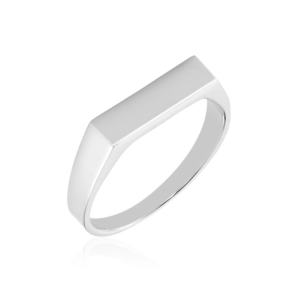 Chevalière Melvin Argent Blanc