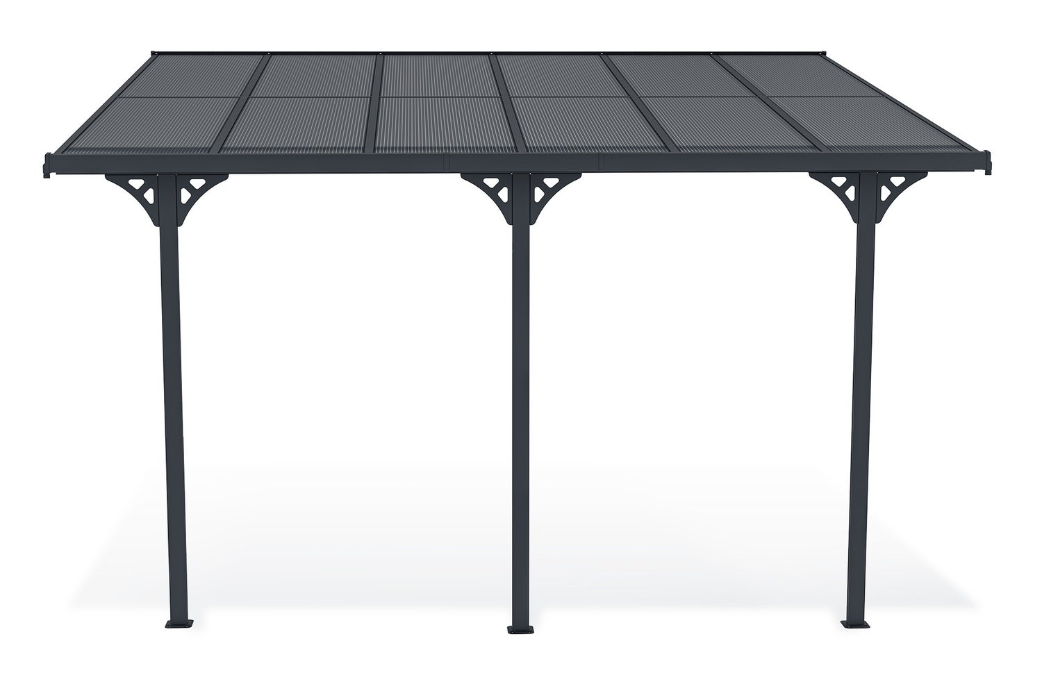 Terrasoverkapping/carport KLEO 400L300 aluminium grijs