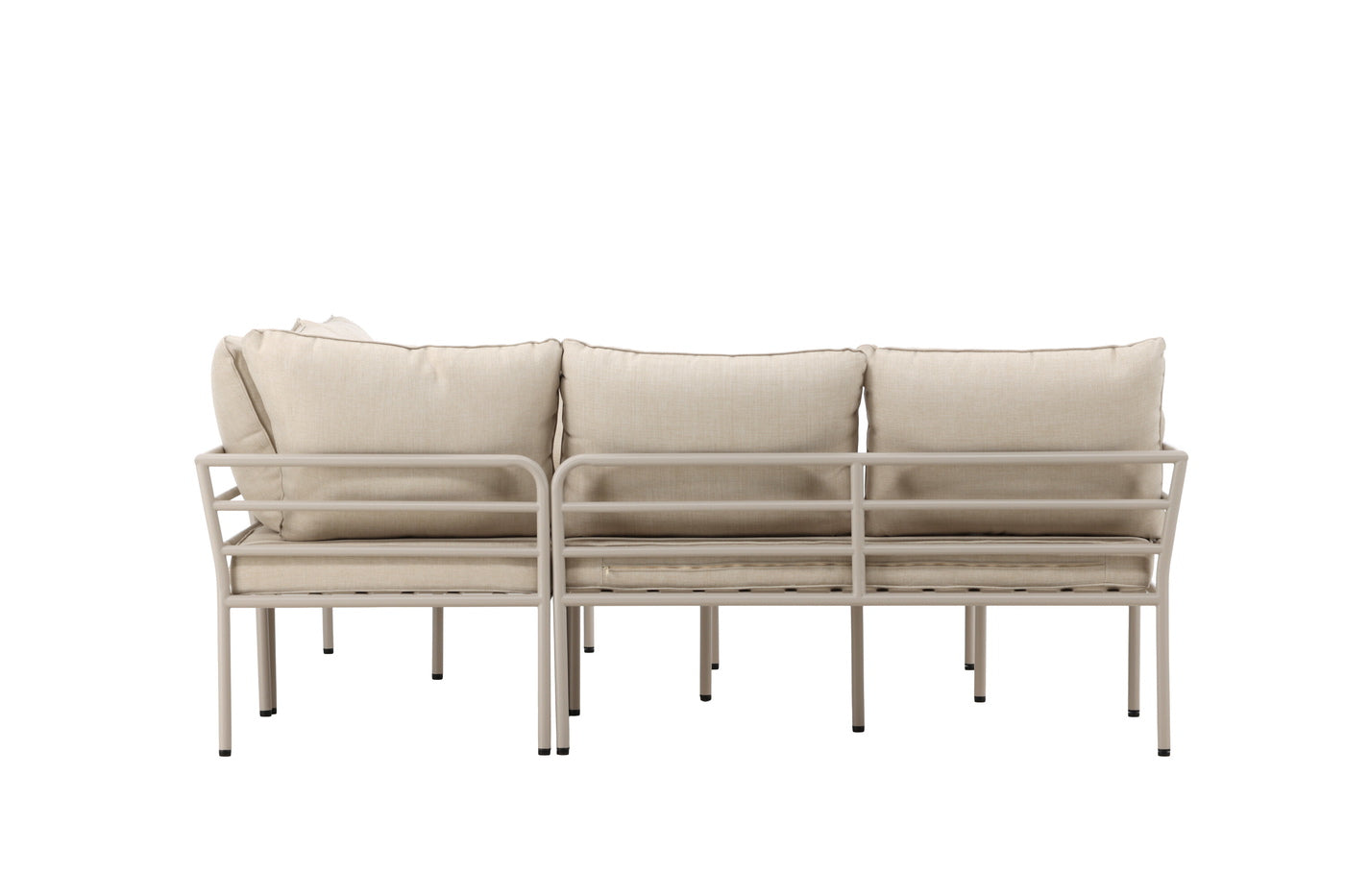 FjÃ´rd - Loungeset Beige Staal - 198x198x60cm - Penh