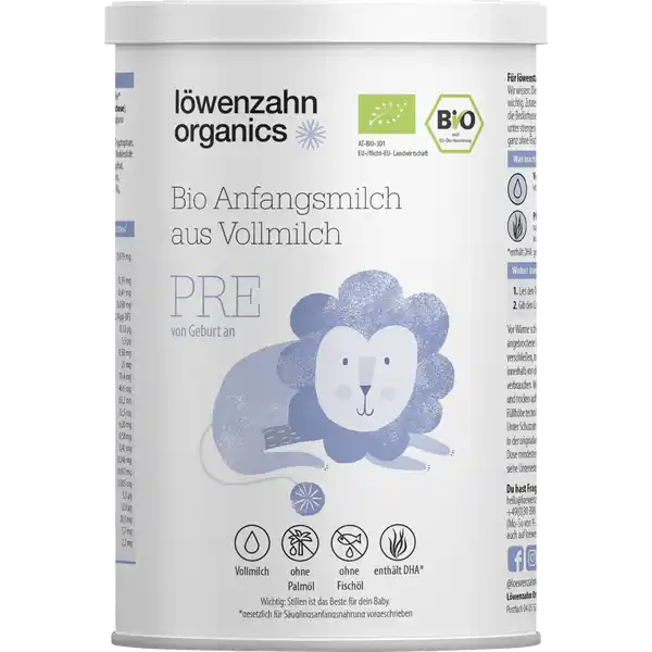 Bio PRE Anfangsmilch aus Vollmilch