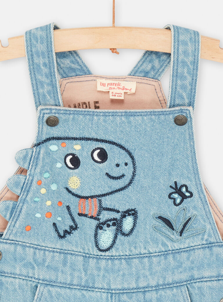 Salopette longues denim confort bébé garçon