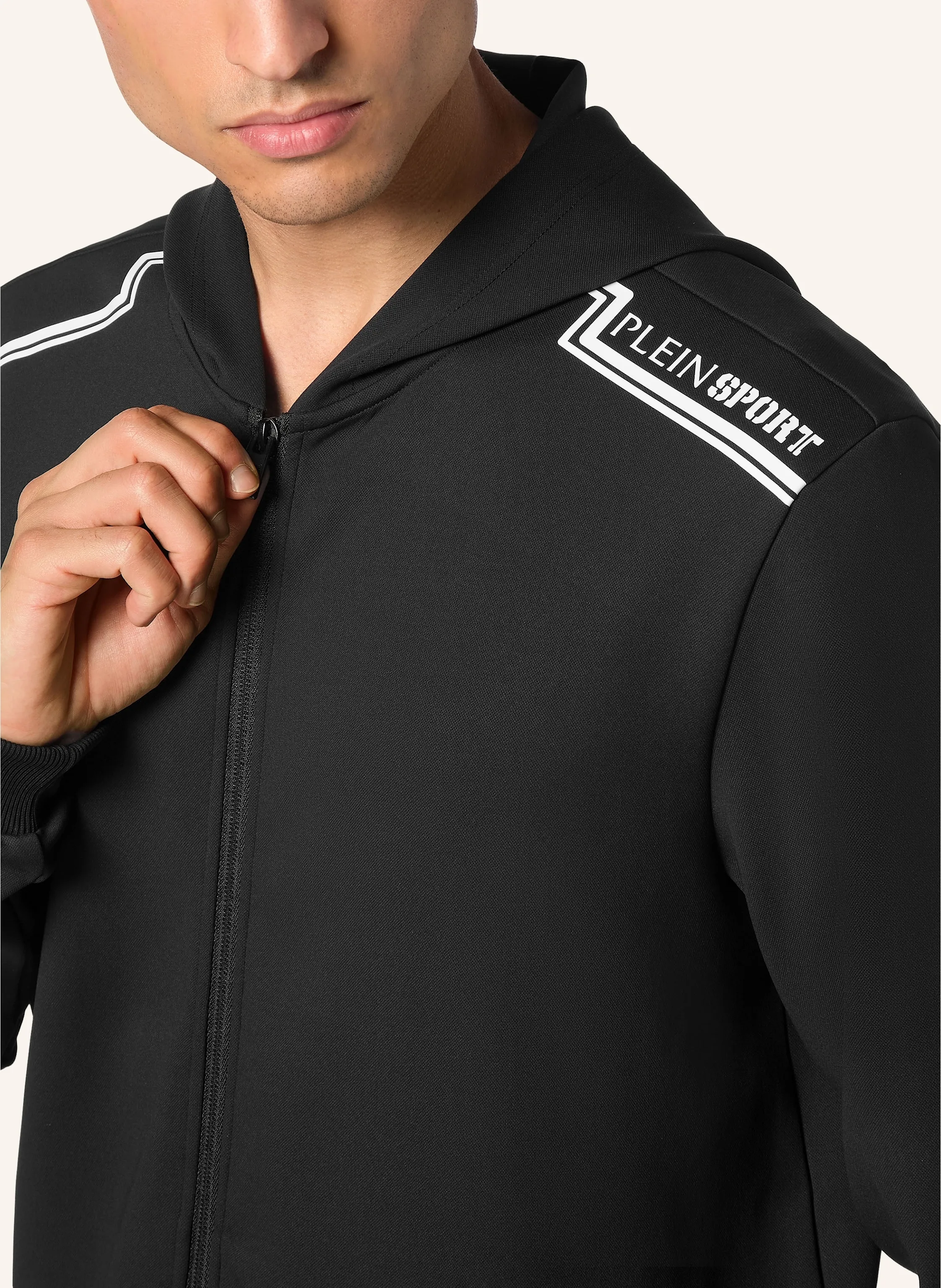PLEIN SPORT Sweatjacke mit Kapuze