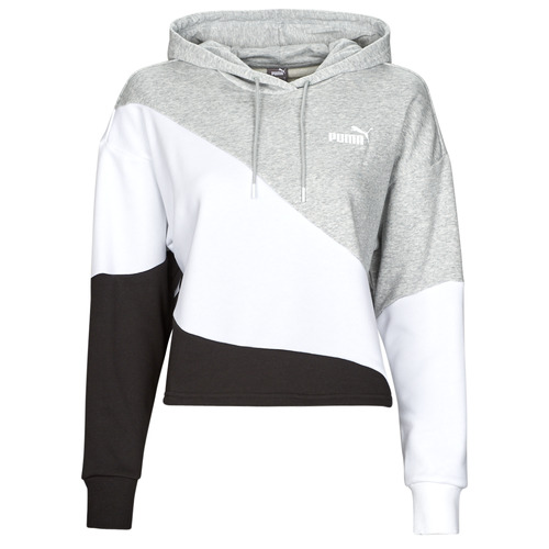 Puma - POWER CAT HOODIE - Noir / Gris / Blanc