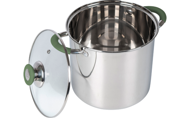 Bo-Camp Flair Plus Kochtopf Edelstahl mit Glasdeckel