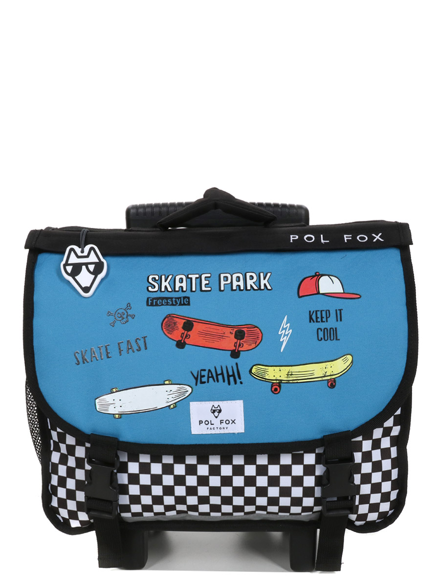Cartable À roulettes RÀversible Pol Fox Skate 2 - 38 cm