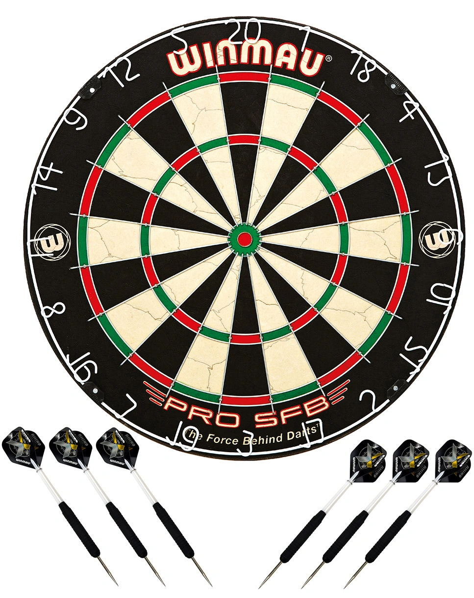 Dartboard Winmau PRO-SFB Set inkl. 2 Satz Steeldarts