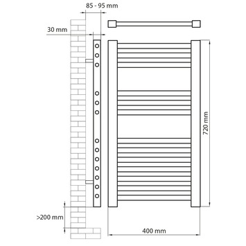 Haceka elektrische designradiator Taberna wit 300 Watt 72x40 cm