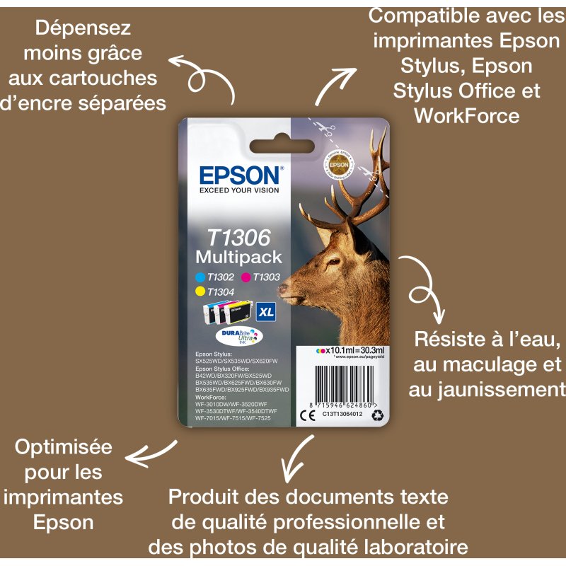 Epson Stag Encre noire DURABrite Ultra Cerf T1301