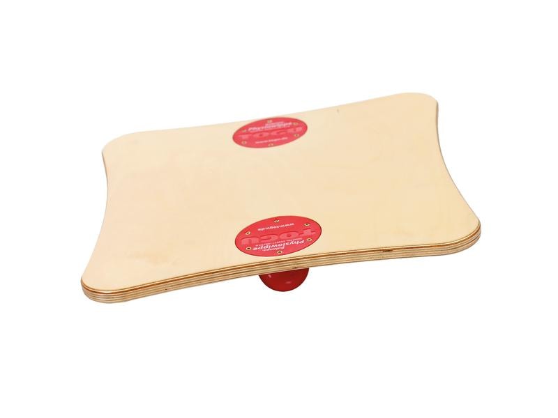 TOGU Balance Board Physiowippe Holz, Rot Brett für Gleichgewichts-Übungen