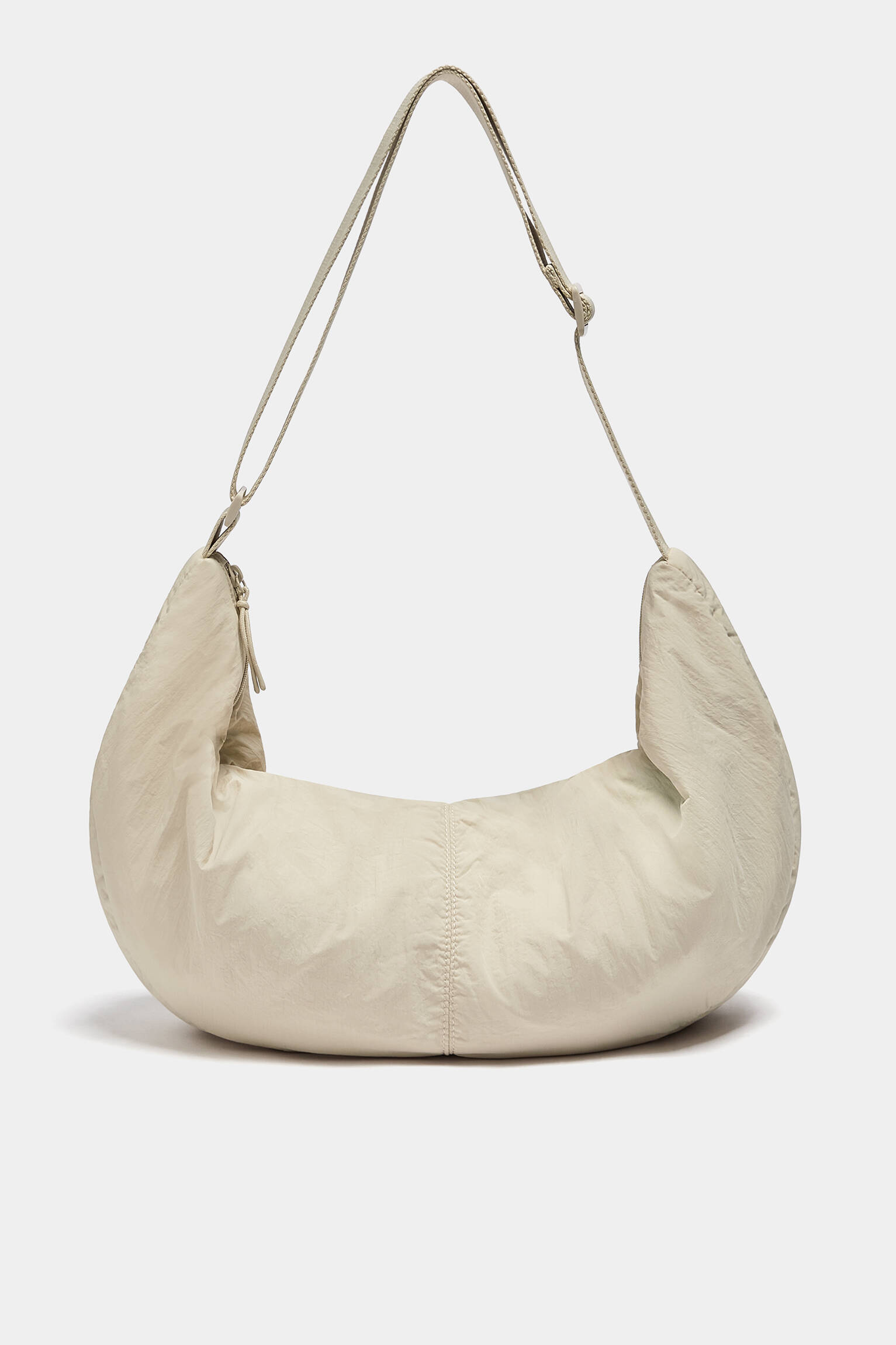 BOLSA TRANSVERSAL MAXI DE NYLON - CRUA