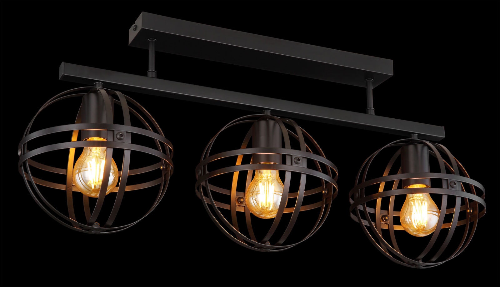GLOBO Retrofit Deckenlampe Tamara 70x32 cm Metall schwarz