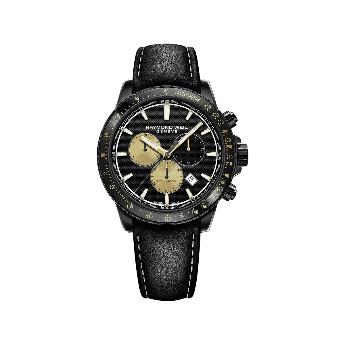 Montre Raymond Weil homme chronographe acier cuir