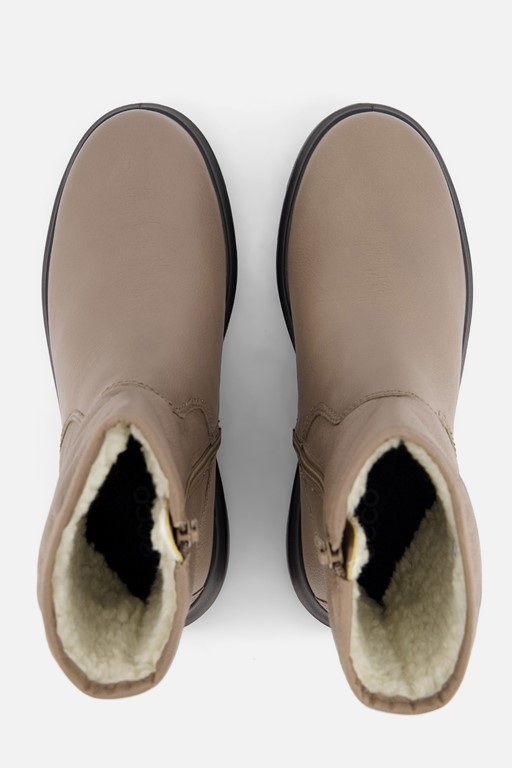 Ecco Nouvelle Enkellaarsjes taupe Leer