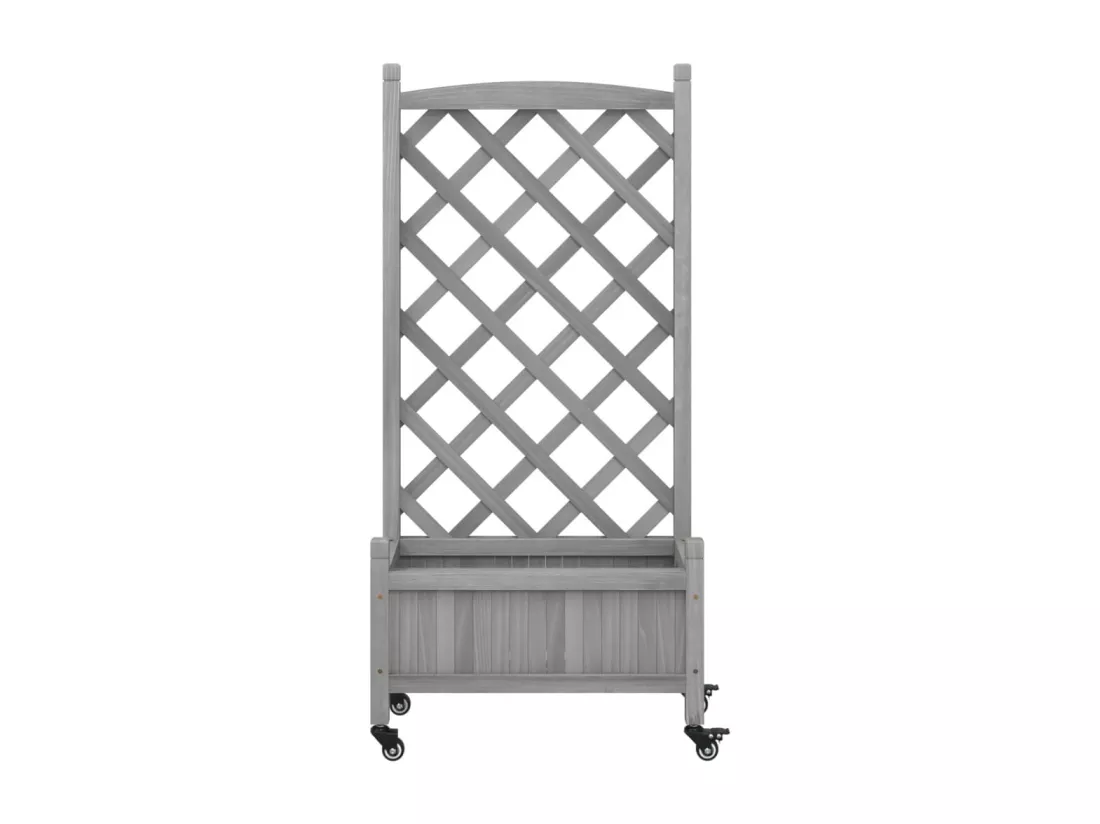 Jardinière bac lit surélevé bois marron 55 x 29.5 x 117.5 cm 02_0038369