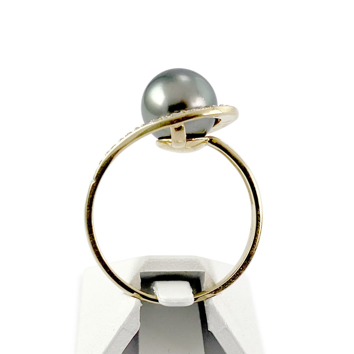 Bague d'occasion or 750 jaune diamant perle de tahiti
