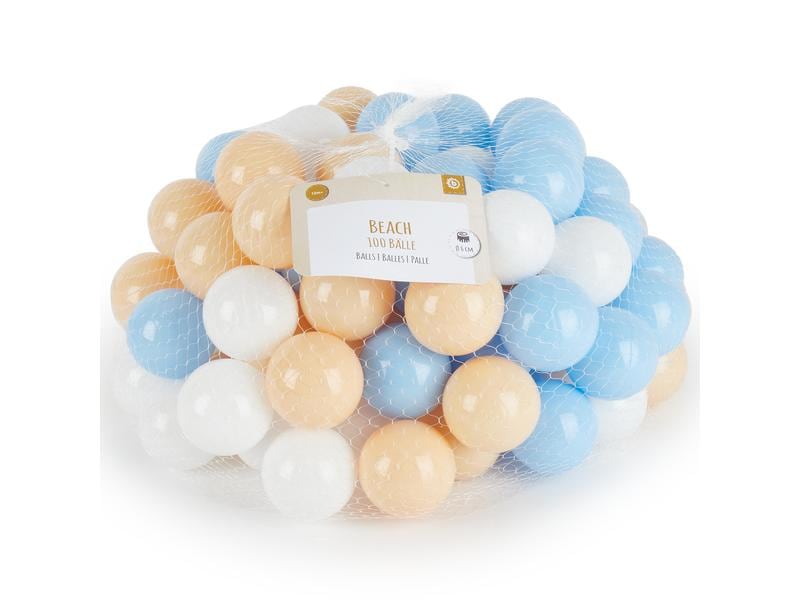 bieco Bälle für Bällebad 100 Stk. Beach Bälle fürs Spielen