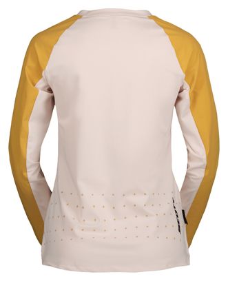 Maillot Manches Longues Scott Trail Vertic Pro Beige/Rose Femme