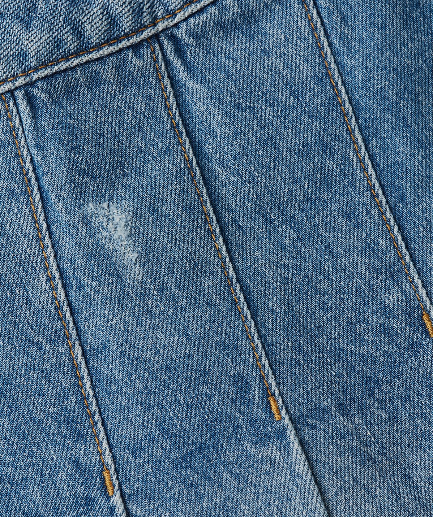JV-IONA high waisted mini denim skirt - blue denim