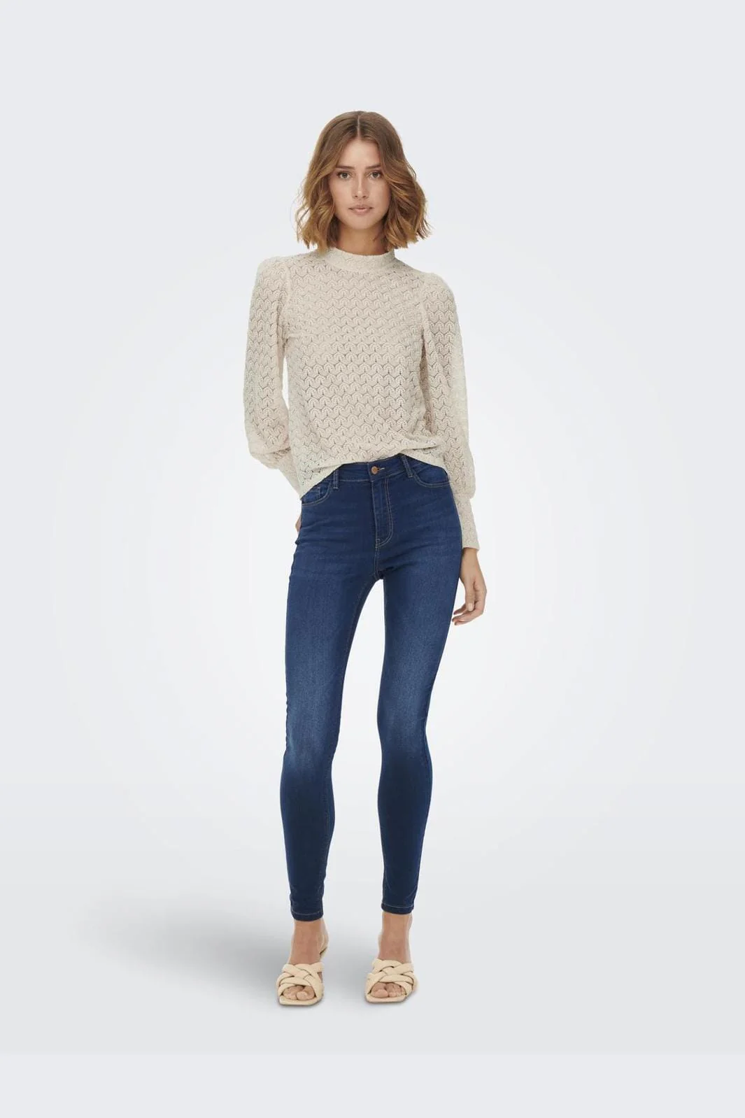 JDY JDYavery L/S Lace Top 4048744 sandshell