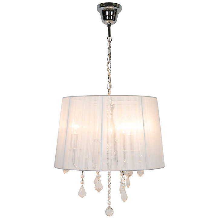 Suspension Hovland 3 lampes E14 IP20 argent et blanc