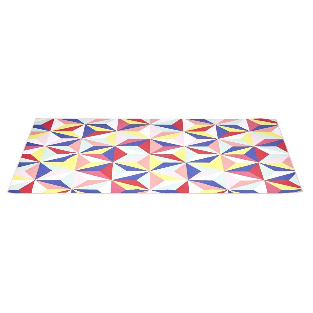 Serviette de plage Popblock blanche motif multicolore