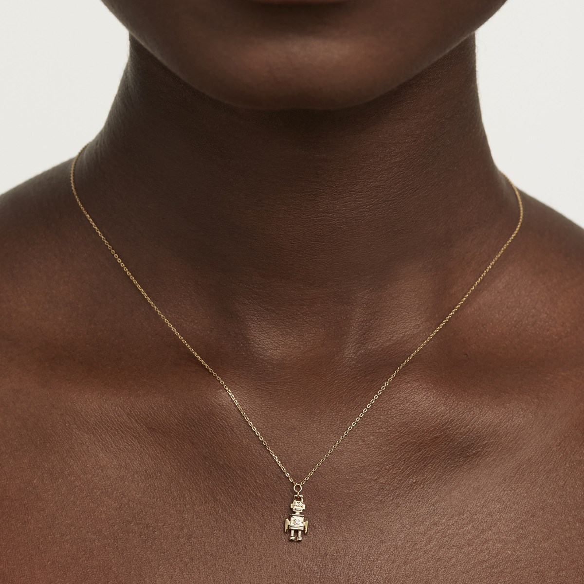 Collier PDPaola Super Future Robert plaqué or