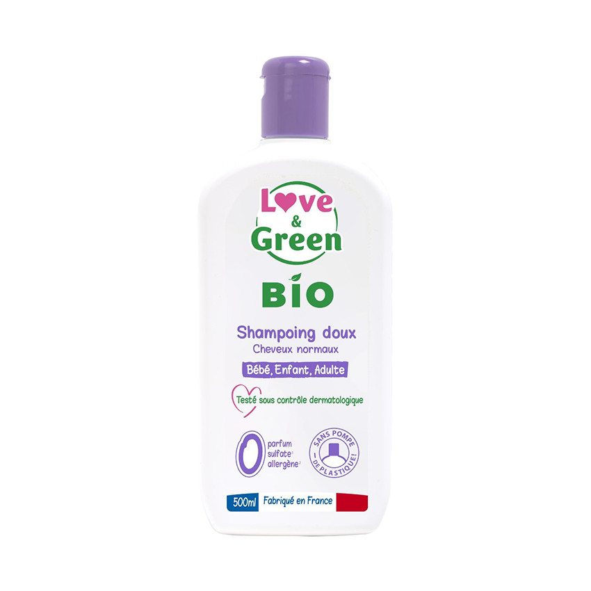 Shampoing doux certifié Bio bébé & adulte 500 ml