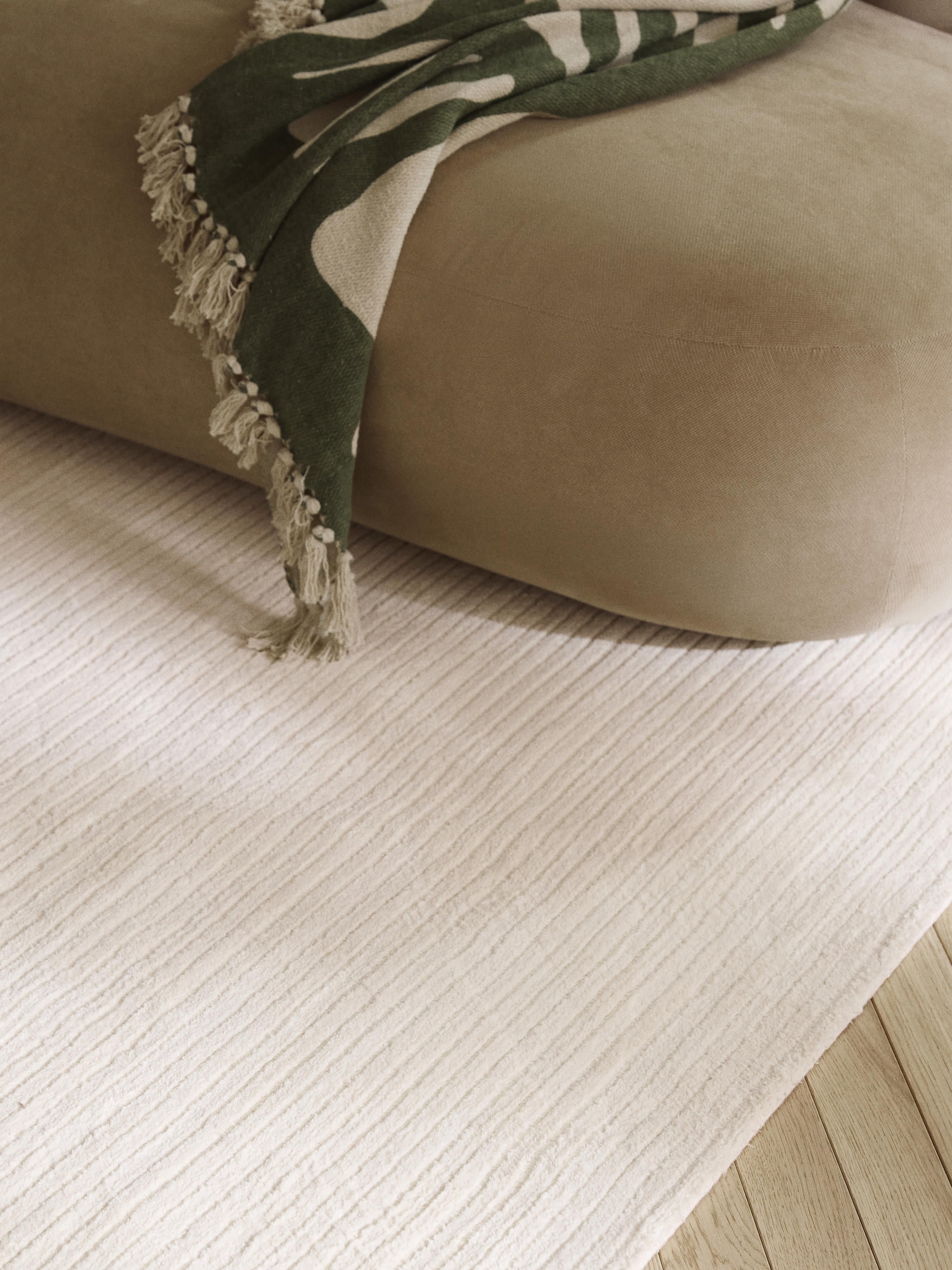 Handgeweven hoog-laag vloerkleed Wes
