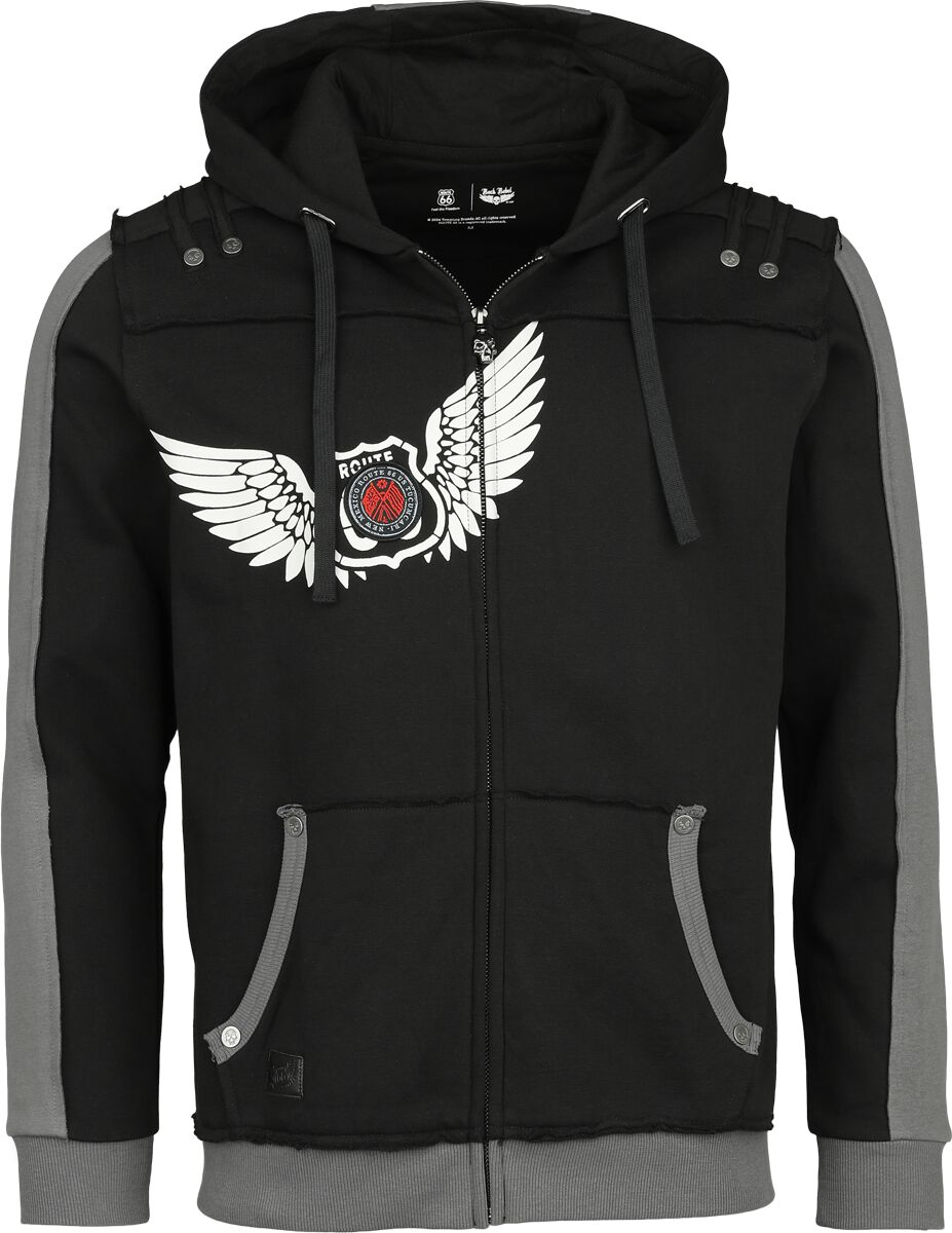 Rock Rebel X Route 66 - Hoody Jacket | Rock Rebel by EMP Sweat-shirt zippé à capuche