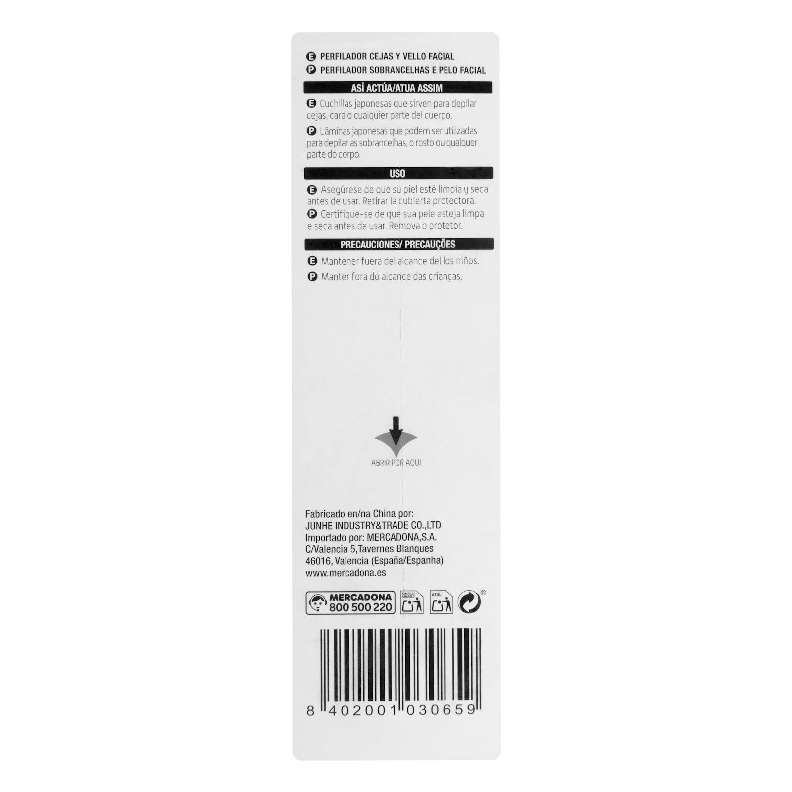 Lames de coupe pour sourcils et poils du visage Deliplus