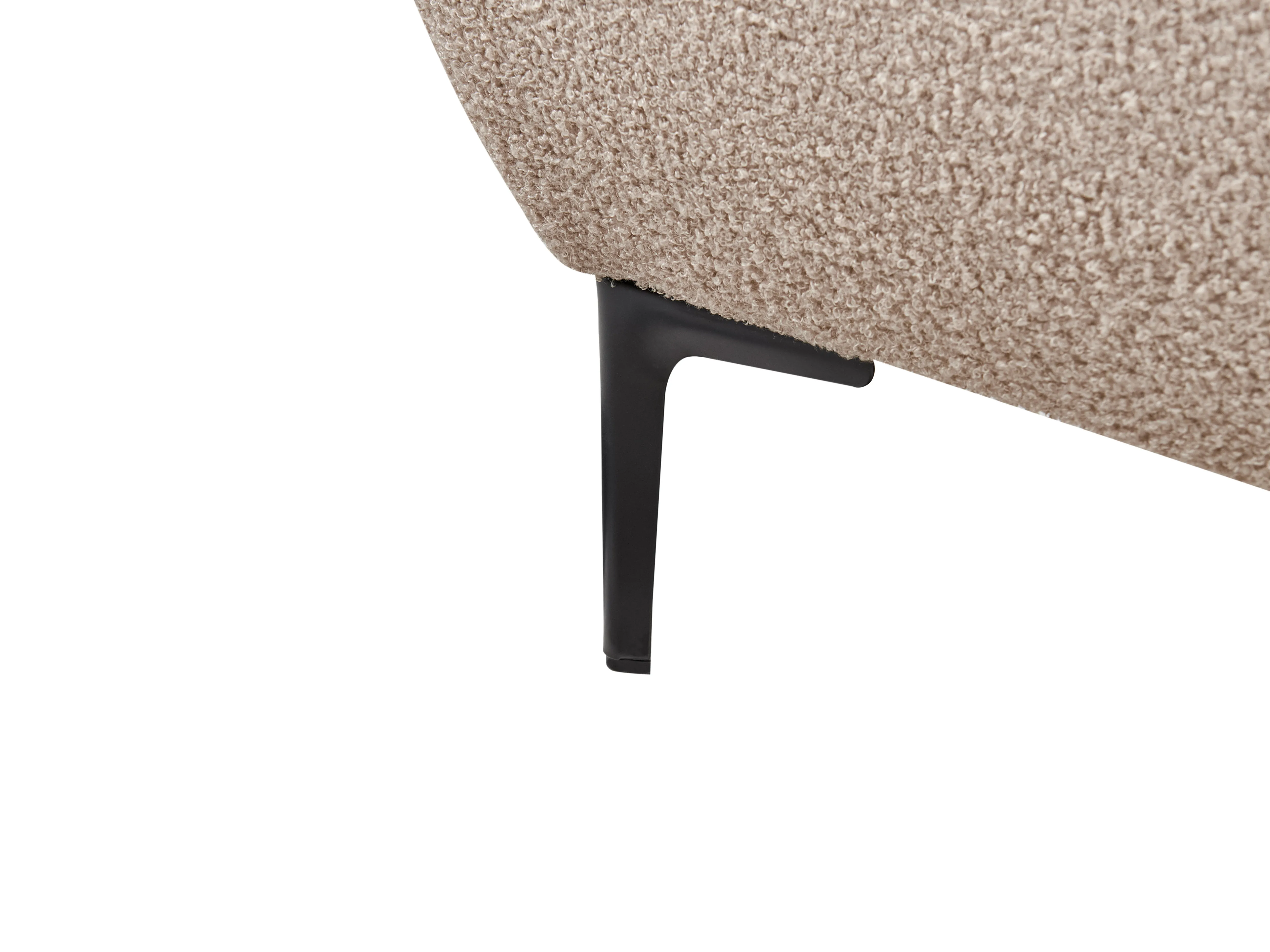 Bed Bouclé LESSAY 180 x 200 cm Taupe