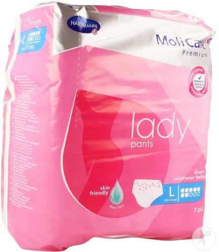 Molicare Premium Lady Pants Culottes Absorbantes 7 Gouttes Taille L Fuite Urinaire Modérée 7 Pièces